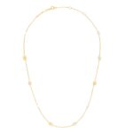 CELINE LES PERLES NECKLACE IN STRASS RESIN PEARLS AND BRASS WITH GOLD FINISH