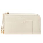 LORO PIANA EXTRA ZIP POUCH LIGHT TRAVERTINE