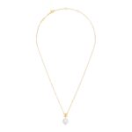 CELINE LES PERLES NECKLACE IN RESIN PEARL AND BRASS WITH GOLD FINISH