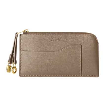 LORO PIANA EXTRA ZIP POUCH WARM MASTIC