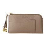 LORO PIANA EXTRA ZIP POUCH LIGHT TRAVERTINE