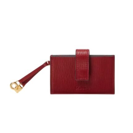 LORO PIANA EXTRA CARD HOLDER FROZEN REDCURRANT