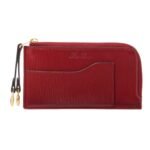 LORO PIANA EXTRA ZIP POUCH FROZEN REDCURRANT