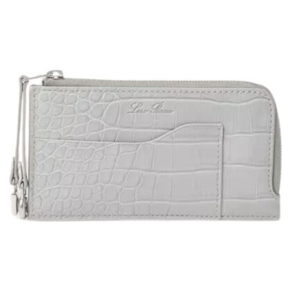 LORO PIANA EXTRA ZIP POUCH EUCALYPTUS