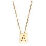 CELINE ALPHABET A NECKLACE IN BRASS WITH GOLD FINISH