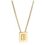 CELINE ALPHABET B NECKLACE IN BRASS WITH GOLD FINISH