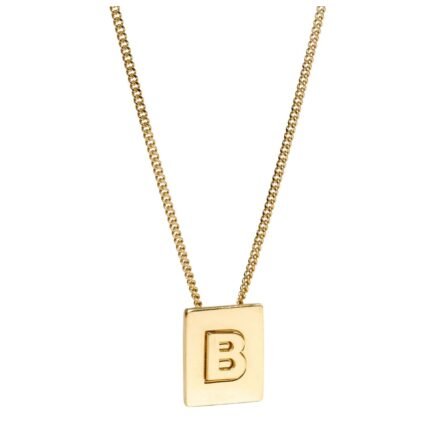 CELINE ALPHABET B NECKLACE IN BRASS WITH GOLD FINISH