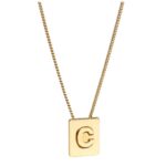 CELINE ALPHABET C NECKLACE IN BRASS WITH GOLD FINISH