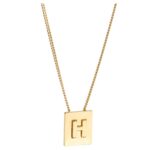 CELINE ALPHABET H NECKLACE IN BRASS WITH GOLD FINISH