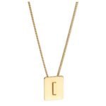 CELINE ALPHABET I NECKLACE IN BRASS WITH GOLD FINISH