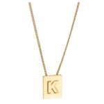 CELINE ALPHABET K NECKLACE IN BRASS WITH GOLD FINISH