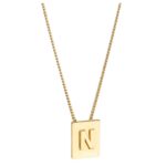 CELINE ALPHABET N NECKLACE IN BRASS WITH GOLD FINISH