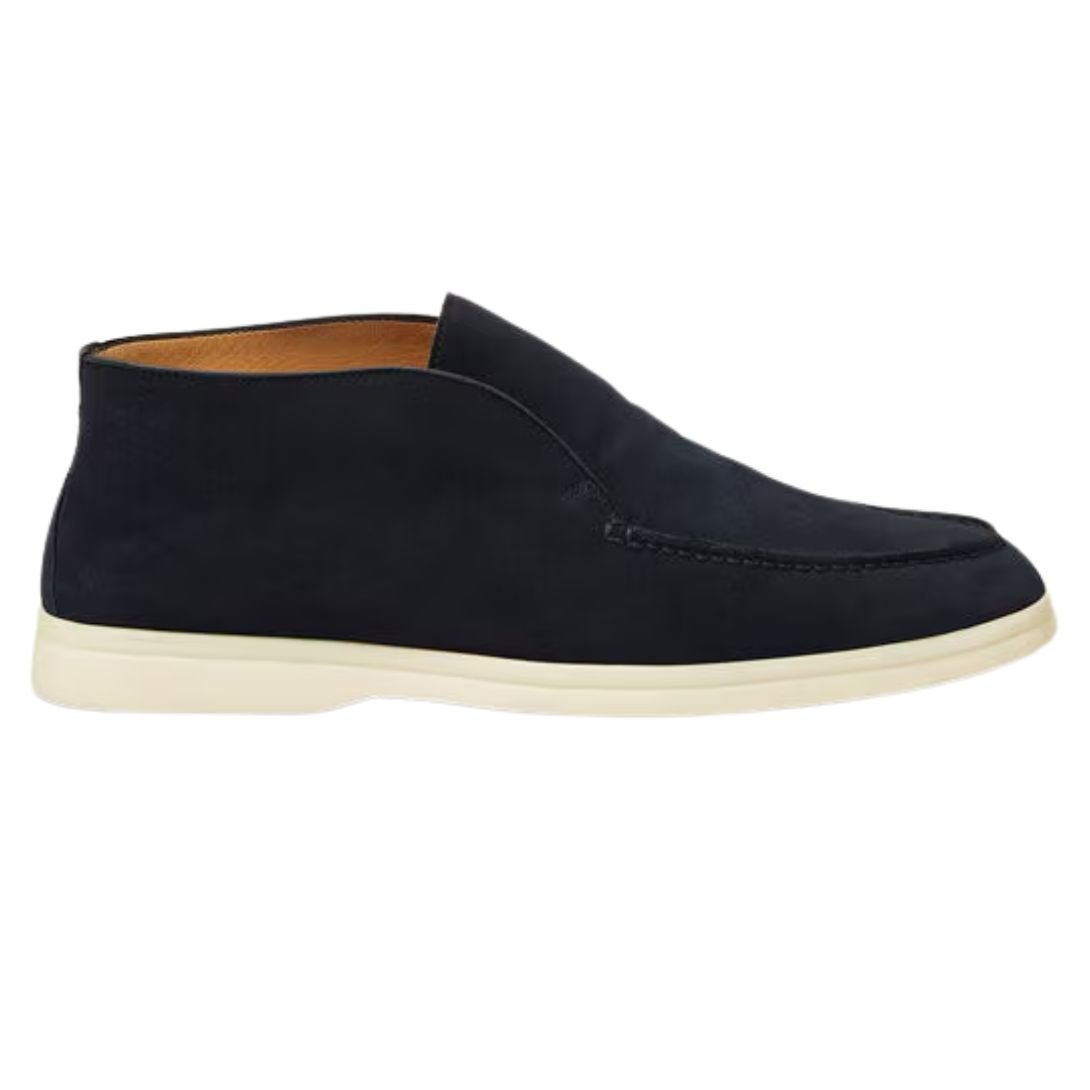 1 LORO PIANA OPEN WALK ANKLE BOOT ARGO BLUE MELANGE