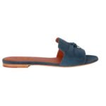 LORO PIANA SUMMER CHARMS SANDAL NAVY BLUE