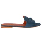 LORO PIANA SUMMER CHARMS SANDAL BLUE GREEN