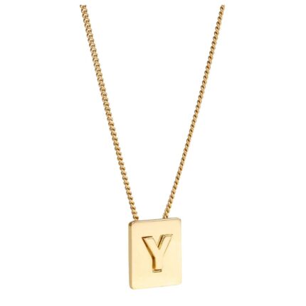 CELINE ALPHABET Y NECKLACE IN BRASS WITH GOLD FINISH