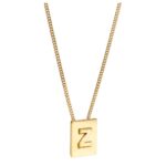 CELINE ALPHABET Z NECKLACE IN BRASS WITH GOLD FINISH
