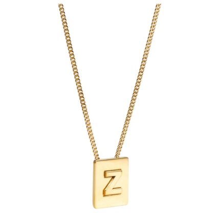 CELINE ALPHABET Z NECKLACE IN BRASS WITH GOLD FINISH