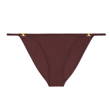 CELINE TRIOMPHE SWIMSUIT BOTTOM IN MATTE JERSEY PRUNE