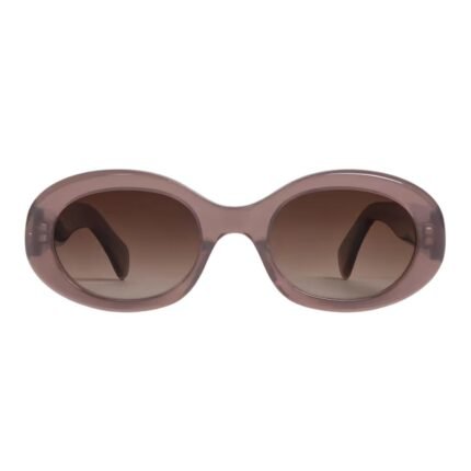 CELINE TRIOMPHE 01 SUNGLASSES IN ACETATE MILKY HAZELNUT