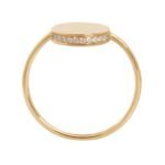 CELINE MEDAILLE RING IN YELLOW GOLD AND DIAMONDS