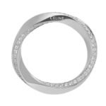 CELINE TORSION RING IN WHITE GOLD AND DIAMONDS