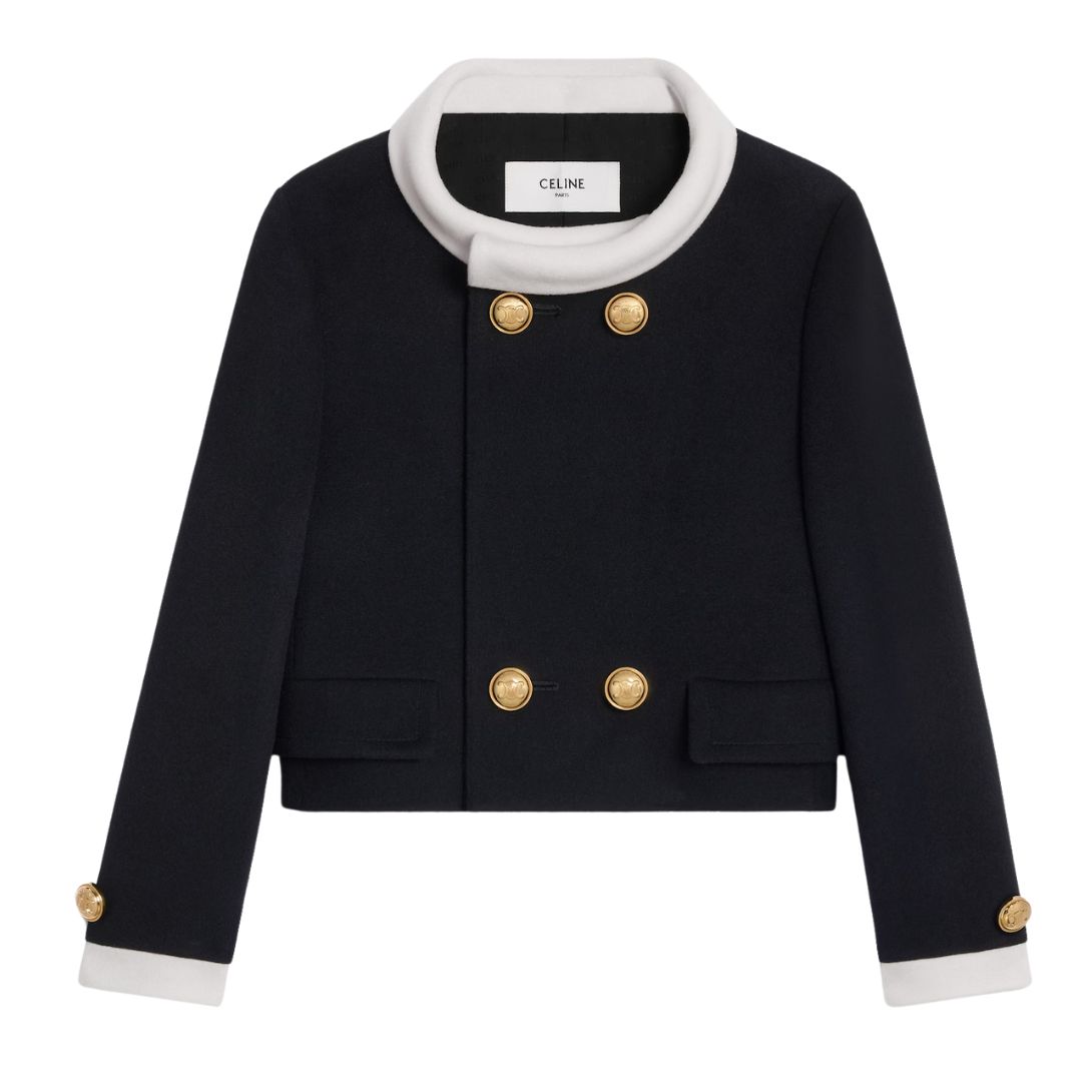 1 CELINE BROMPTON JACKET IN CASHMERE CLOTH