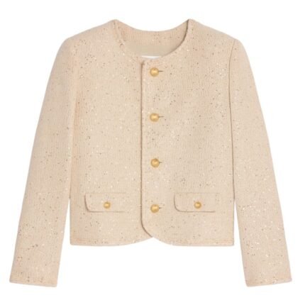 CELINE CHELSEA JACKET IN SEQUIN SILK TWEED