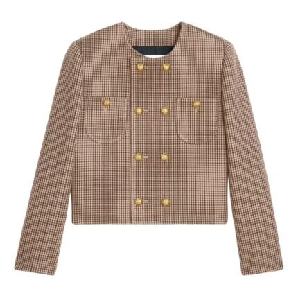 CELINE CHELSEA JACKET IN DOUBLE HOUNDSTOOTH WOOL