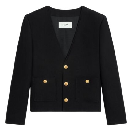 CELINE CHASSEUR JACKET IN CASHMERE FLANNEL