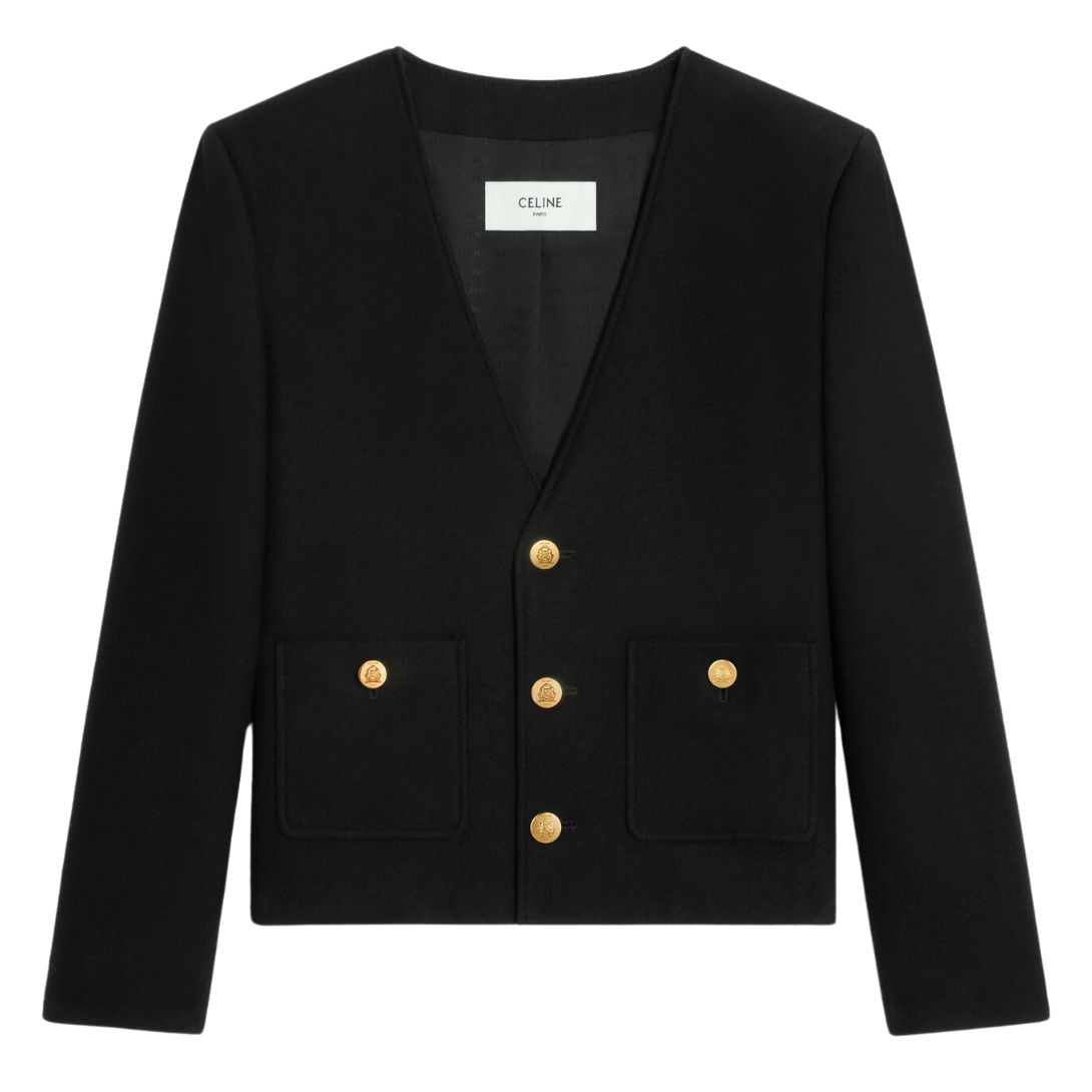 1 CELINE CHASSEUR JACKET IN CASHMERE FLANNEL
