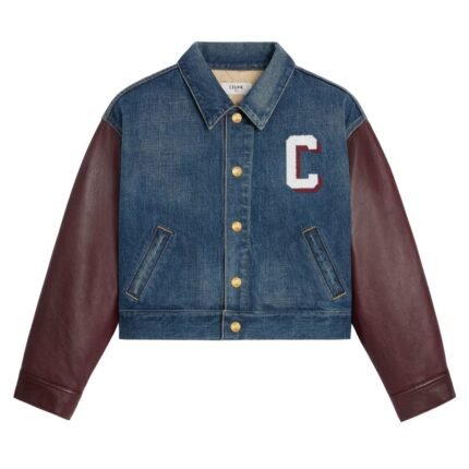 CELINE PARIS JACKET IN DARK UNION WASH DENIM