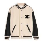 CELINE TRIOMPHE TEDDY JACKET IN TEXTURED WOOL