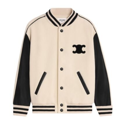 CELINE TRIOMPHE TEDDY JACKET IN TEXTURED WOOL