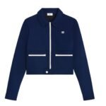 CELINE TRIOMPHE ZIP UP JACKET IN TEXTURED JERSEY