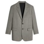 CELINE BNF BLAZER IN STRIPED FLANNEL