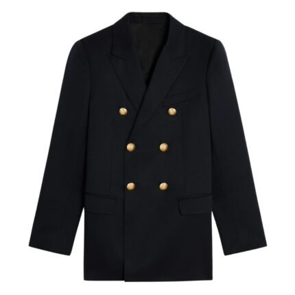 CELINE LONG BLAZER IN DIAGONAL WOOL