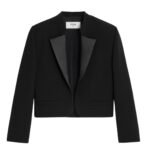 CELINE JACKET IN SATIN LINED DOUBLE FACED WOOL CREPE