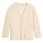 CELINE OVERSIZED JACKET IN CASHMERE NATTÉ BLACK