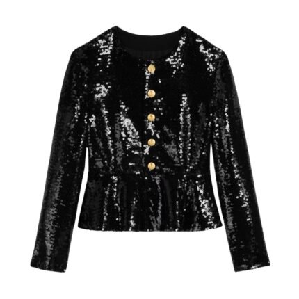 CELINE EMBROIDERED CHELSEA JACKET IN SILK MUSLIN