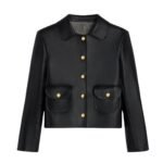 CELINE JACKET WITH CLAUDINE COLLAR IN SOFT LAMBSKIN
