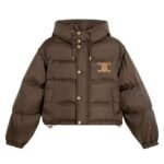 CELINE TRIOMPHE CROPPED DOWN JACKET IN LIGHTWEIGHT NYLON