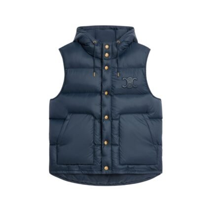 CELINE OVERSIZED SLEEVELESS DOWN JACKET IN LIGHTWEIGHT NYLON