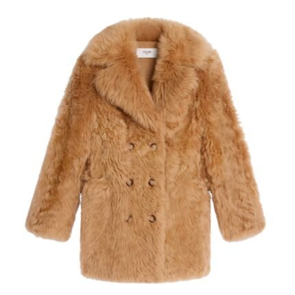 CELINE PEACOAT IN SHEARLING LAMBSKIN