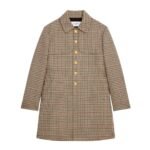 CELINE COAT IN HOUNDSTOOTH WOOL