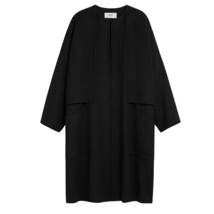 CELINE COAT WITH PURE COLLAR IN DOUBLE FACE CASHMERE