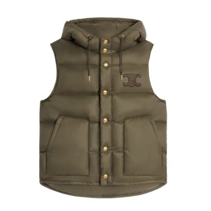 CELINE SLEEVELESS DOWN JACKET IN LIGHTWEIGHT NYLON