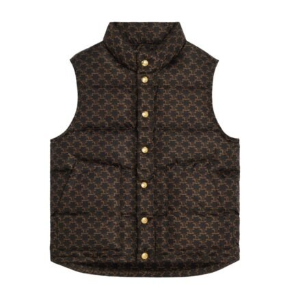 CELINE QUILTED VEST IN MONOGRAM NYLON