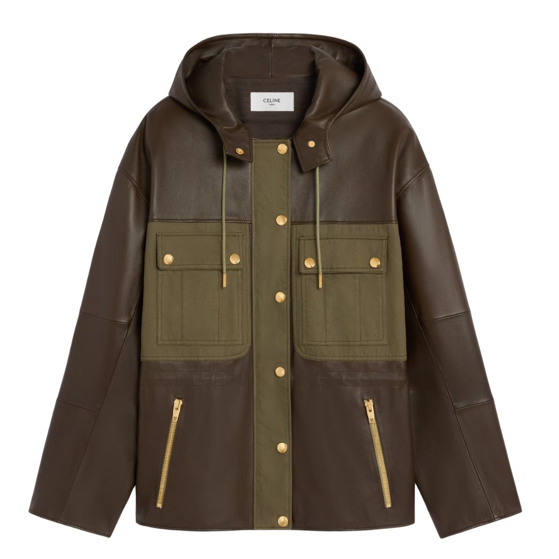 1 CELINE PARKA IN SOFT LAMBSKIN