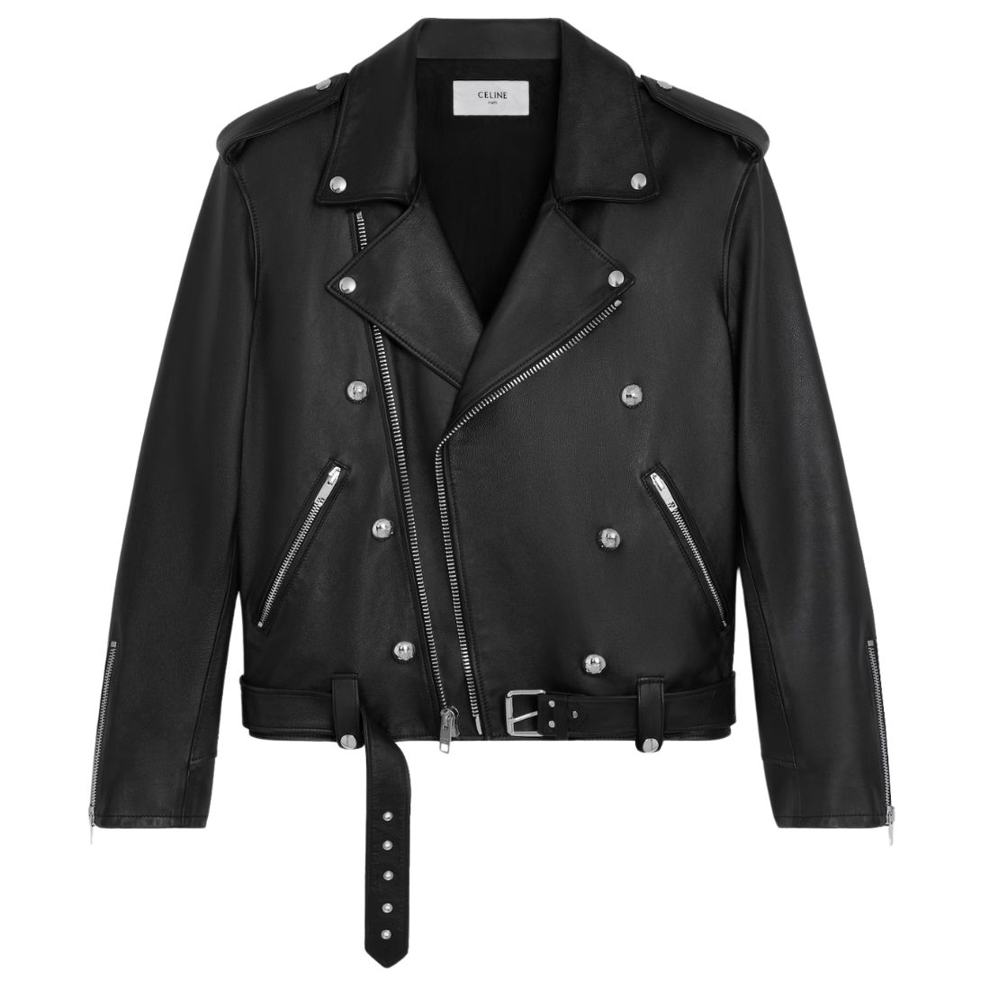 1 CELINE LOOSE BIKER JACKET IN CALFSKIN